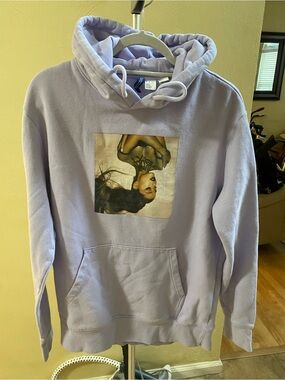 Ariana Grande Lavender Graphic Crewneck Hoodie